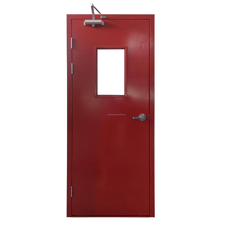 Industrial Office Area Fire Rated Steel Frame Wood Door