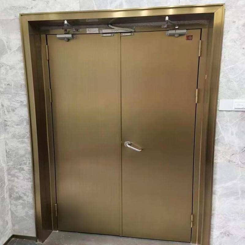 Luxury Stainless Steel Fire-Rated Entry Door