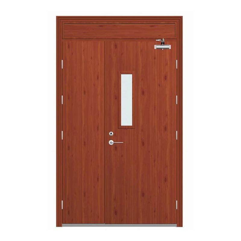 Industrial Office Area Fire Rated Steel Frame Wood Door